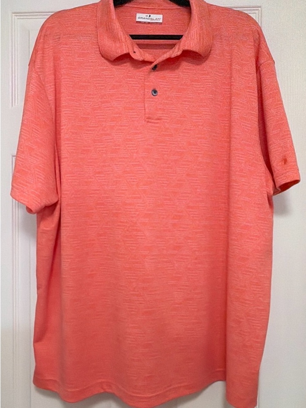 Grand Slam Men's Coral-Orange Polo Shirt